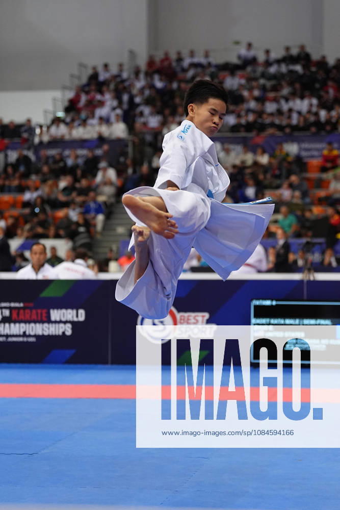 2026 World Cadet, Junior & U21, U 21 Karate Championships BIELSKO-BIALA, POLAND - OCTOBER 16: Edmond Zhuo of the United States performs during the cadet male individual kata semi-final at the 2026 World Cadet, Junior & U21 Karate Championships at Hala Pod Debowcem on October 16, 2026 in Bielsko-Biala, Poland. Bielsko-Biala Hala Pod Debowcem Poland