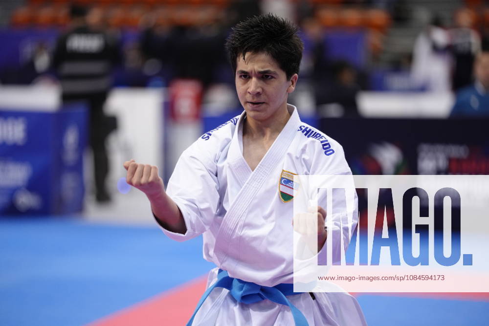 2026 World Cadet, Junior & U21, U 21 Karate Championships BIELSKO-BIALA, POLAND - OCTOBER 16: Javokhir Djakhangirov of Uzbekistan performs during the cadet male individual kata semi-final at the 2026 World Cadet, Junior & U21 Karate Championships at Hala Pod Debowcem on October 16, 2026 in Bielsko-Biala, Poland. Bielsko-Biala Hala Pod Debowcem Poland