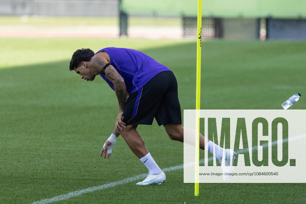 SANT JOAN DESPI, SPAIN - OCTOBER 16: Joao Cancelo of FC Barcelona, Barca take part in a training session ahead of the LaLiga EA Sports match against Real Betis on October 16, 2026, at the Ciutat Esportiva Joan Gamper in Sant Joan Despi, Barcelona, Spain. FC Barcelona Train Ahead Of Real Betis Match - ZUMAs316 20261016_znp_s316_009
