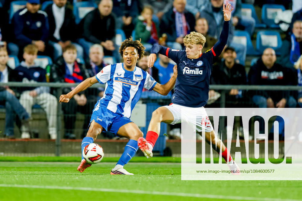- Fußball, 2. Bundesliga 2026 27, Holstein Kiel - Hertha BSC: Oluwaseun Adewumi (Hertha BSC, 19), Til Wiese (Holstein Kiel, 43) DFL REGULATIONS PROHIBIT ANY USE OF PHOTOGRAPHS AS IMAGE SEQUENCES AND OR QUASI-VIDEO.
