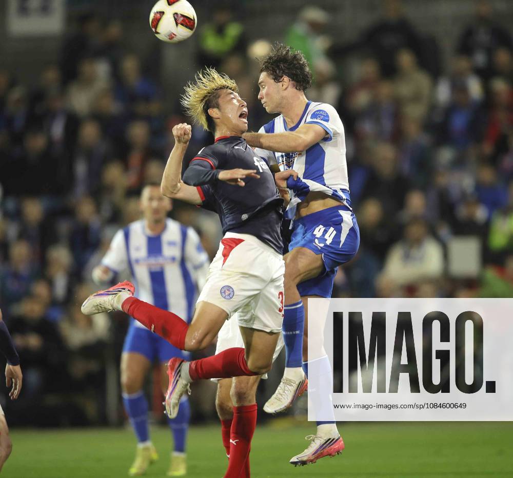 Foto : Hiroki SEKINE (Kiel) köpft gegen Linus Gechter (Hertha) Fussball 2. Bundesliga , 2. Spieltag am Fr. 16.10.2026 Holstein Kiel - Hertha BSC