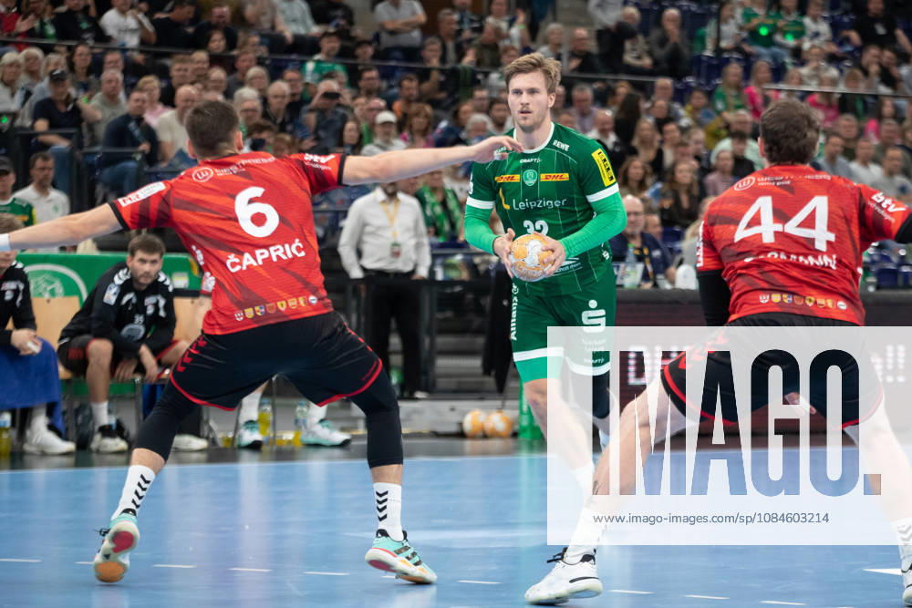 Handball, HBL2: SC DHfK Leipzig - ASV Hamm-Westfalen; 16.10.2026 Franz Semper (32, SC DHfK Leipzig). Handball, 2. Bundesliga, Saison 2026 2027, 8. Spieltag: SC DHfK Leipzig vs. ASV Hamm-Westfalen am 16.10.2026 in der Quarterback Immobilien Arena Leipzig.