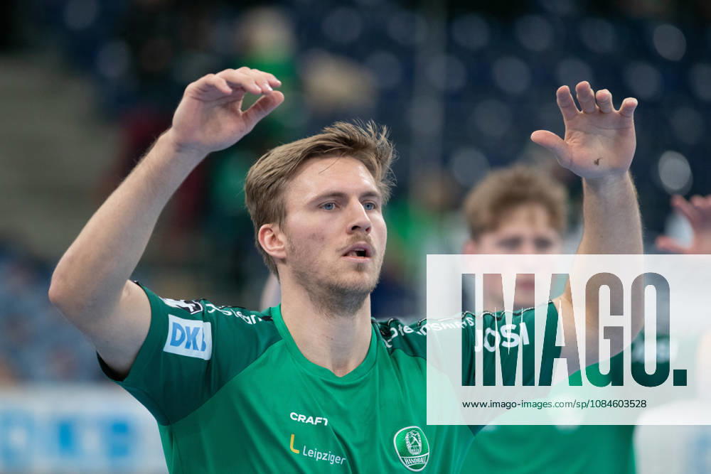 Handball, HBL2: SC DHfK Leipzig - ASV Hamm-Westfalen; 16.10.2026 Franz Semper (32, SC DHfK Leipzig) während der Erwärmung, Training. Handball, 2. Bundesliga, Saison 2026 2027, 8. Spieltag: SC DHfK Leipzig vs. ASV Hamm-Westfalen am 16.10.2026 in der Quarterback Immobilien Arena Leipzig.