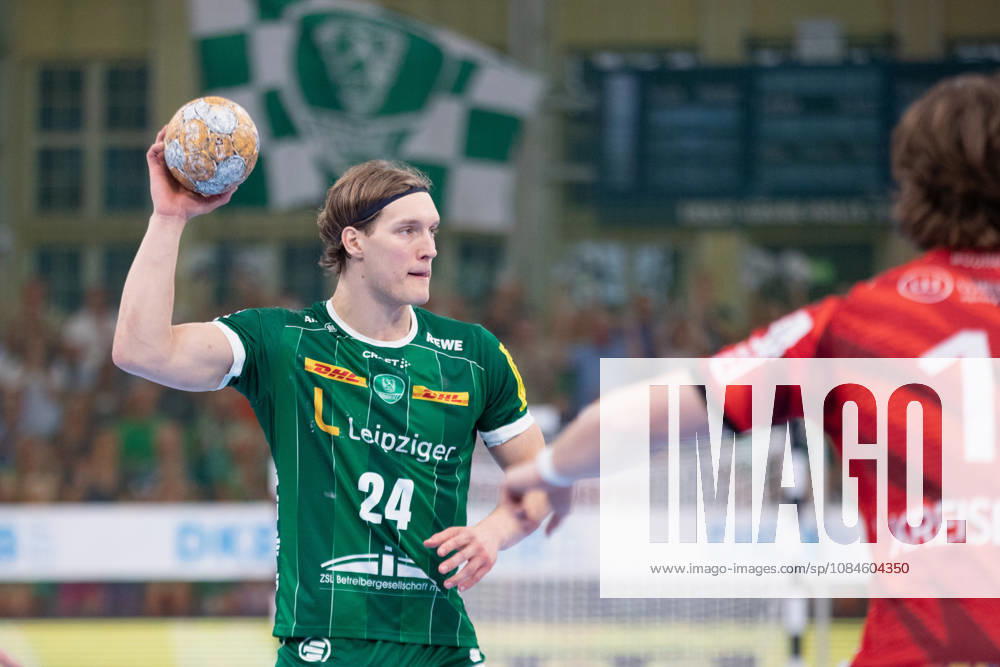 Handball, HBL2: SC DHfK Leipzig - ASV Hamm-Westfalen; 16.10.2026 Blaer Hinriksson (24, SC DHfK Leipzig). Handball, 2. Bundesliga, Saison 2026 2027, 8. Spieltag: SC DHfK Leipzig vs. ASV Hamm-Westfalen am 16.10.2026 in der Quarterback Immobilien Arena Leipzig.