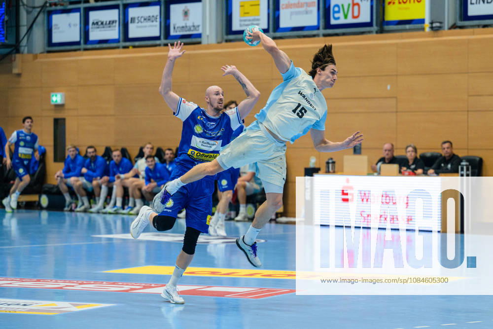 Miro Schluroff (VfL Gummersbach, 15), Dominik Solak (ThSV Eisenach, 30) GER, ThSV Eisenach gegen VfL Gummersbach, 1. Opel Handballbundesliga, Handball, 9.Spieltag, Saison 2026 2027, 20.00 Uhr, 16.10.2026 GER, ThSV Eisenach gegen VfL Gummersbach, 1. Opel Handballbundesliga, Handball, 9.Spieltag, Saison 2026 2027, 20.00 Uhr, 16.10.2026 Eisenach