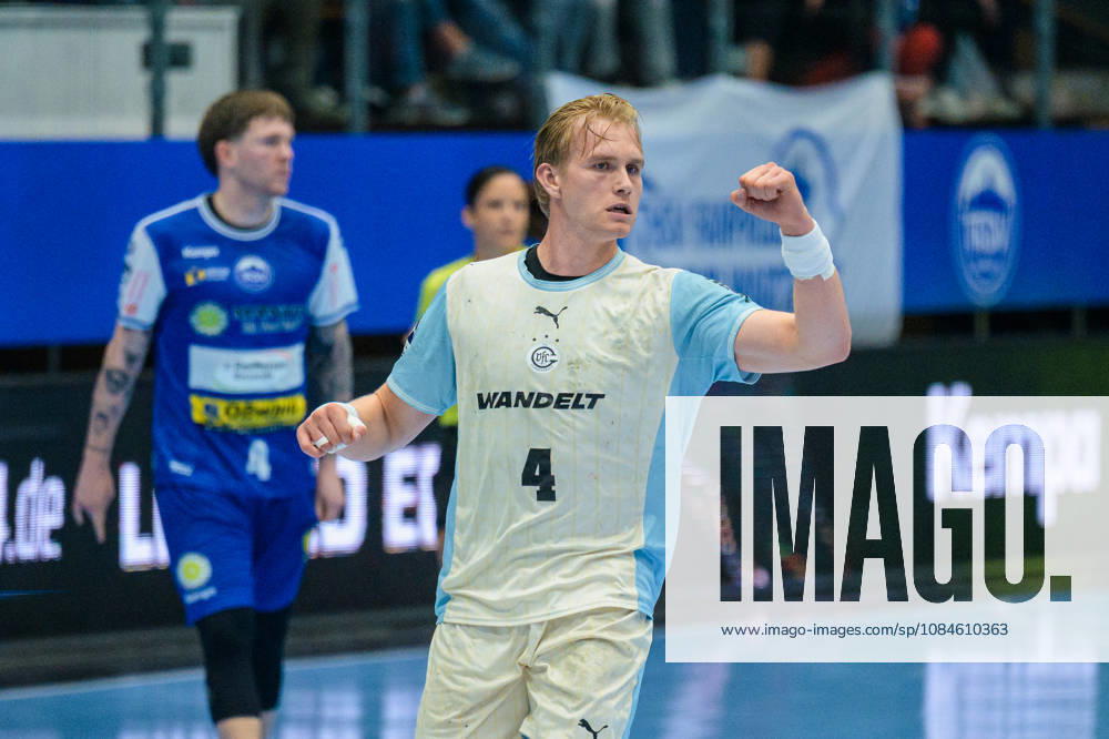 Ellidi Snaer Vidarsson (VfL Gummersbach, 04) jubelt. GER, ThSV Eisenach gegen VfL Gummersbach, 1. Opel Handballbundesliga, Handball, 9.Spieltag, Saison 2026 2027, 20.00 Uhr, 16.10.2026 GER, ThSV Eisenach gegen VfL Gummersbach, 1. Opel Handballbundesliga, Handball, 9.Spieltag, Saison 2026 2027, 20.00 Uhr, 16.10.2026 Eisenach