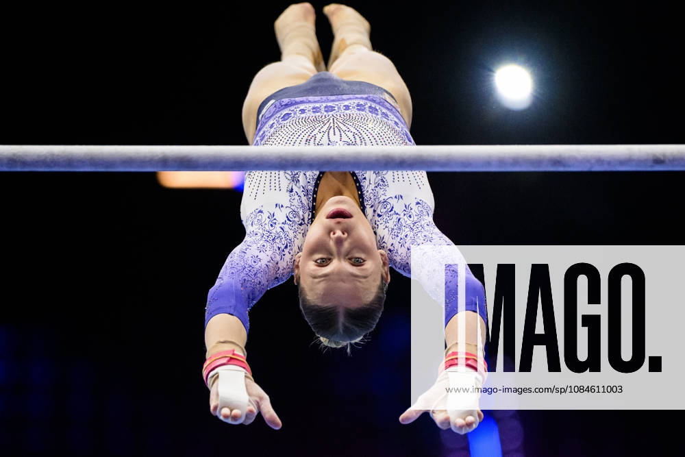 Sanna Veerman of Netherlands at a women’s podium training session during day -1 of the 2026 Artistic Gymnastics World Championships on October 16, 2026 in Rotterdam. Photo: Joel Marklund BILDBYRÅN kod JM JM0858 bbeng artistisk gymnastik artistic gymnastics gymnastik-vm vm artistic gymnastics world championships dam