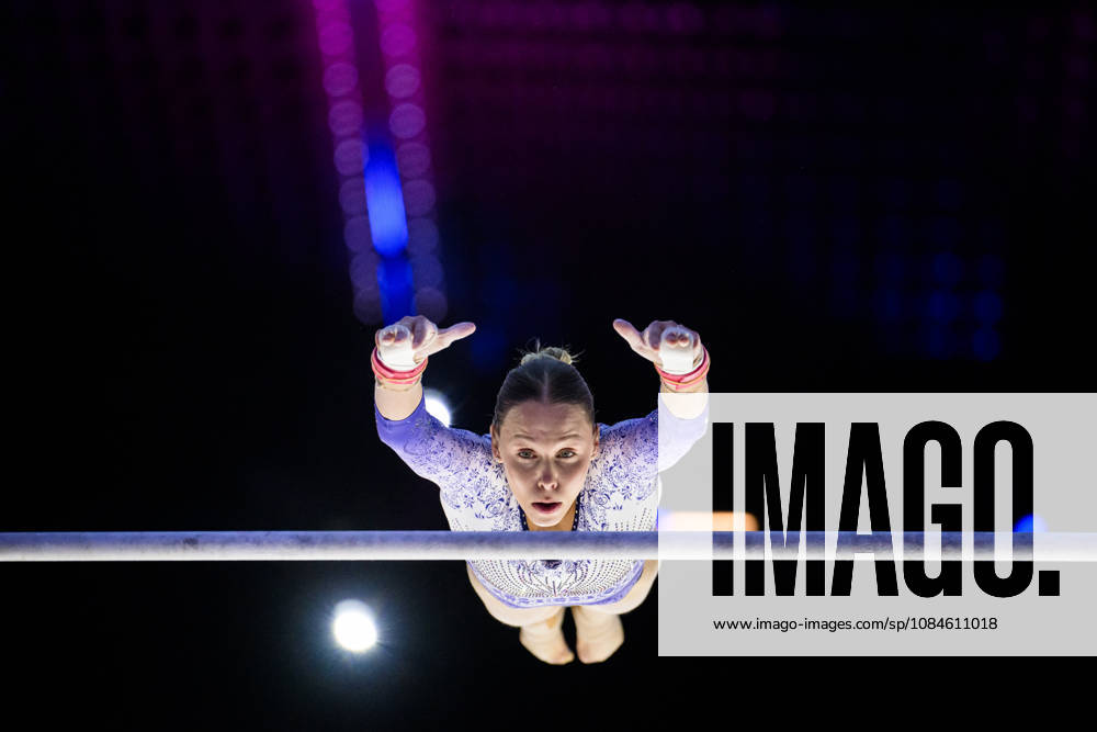 Sanna Veerman of Netherlands at a women’s podium training session during day -1 of the 2026 Artistic Gymnastics World Championships on October 16, 2026 in Rotterdam. Photo: Joel Marklund BILDBYRÅN kod JM JM0858 bbeng artistisk gymnastik artistic gymnastics gymnastik-vm vm artistic gymnastics world championships dam