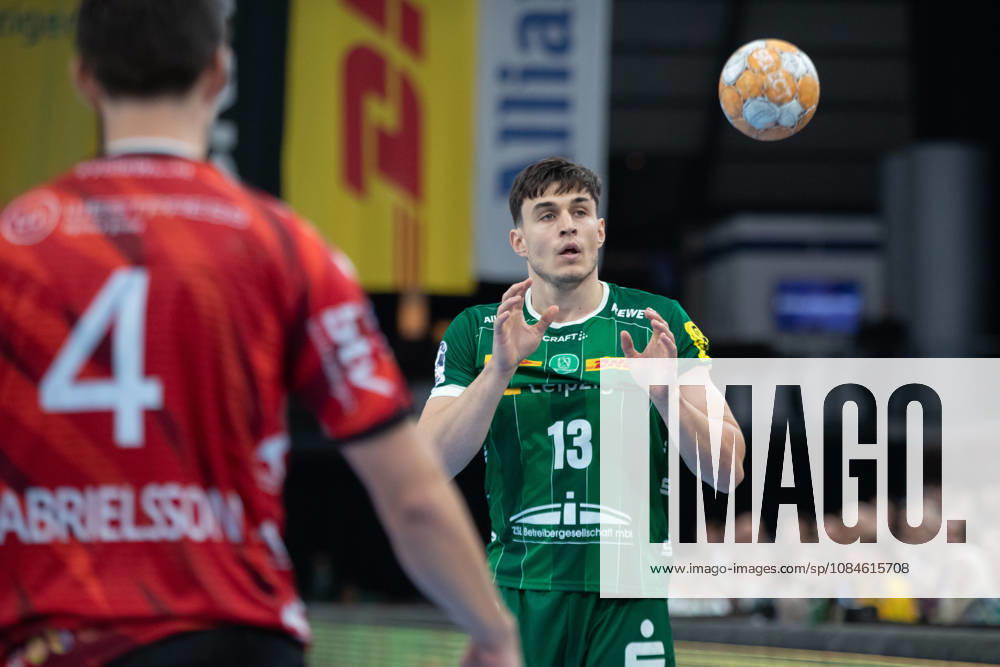 Handball, HBL2: SC DHfK Leipzig - ASV Hamm-Westfalen; 16.10.2026 Matej Klima (13, SC DHfK Leipzig). Handball, 2. Bundesliga, Saison 2026 2027, 8. Spieltag: SC DHfK Leipzig vs. ASV Hamm-Westfalen am 16.10.2026 in der Quarterback Immobilien Arena Leipzig.