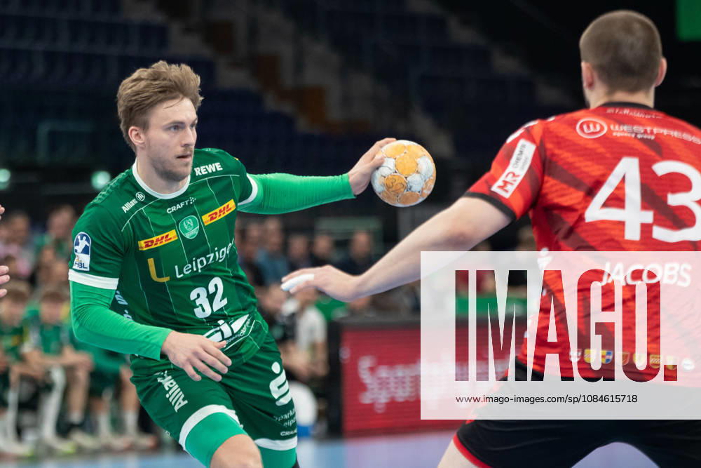 Handball, HBL2: SC DHfK Leipzig - ASV Hamm-Westfalen; 16.10.2026 Franz Semper (32, SC DHfK Leipzig). Handball, 2. Bundesliga, Saison 2026 2027, 8. Spieltag: SC DHfK Leipzig vs. ASV Hamm-Westfalen am 16.10.2026 in der Quarterback Immobilien Arena Leipzig.