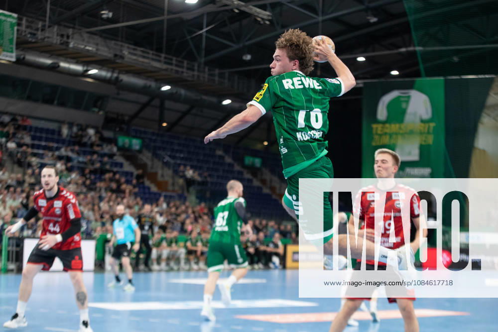 Handball, HBL2: SC DHfK Leipzig - ASV Hamm-Westfalen; 16.10.2026 Tom Koschek (76, SC DHfK Leipzig) beim Wurf. Handball, 2. Bundesliga, Saison 2026 2027, 8. Spieltag: SC DHfK Leipzig vs. ASV Hamm-Westfalen am 16.10.2026 in der Quarterback Immobilien Arena Leipzig.