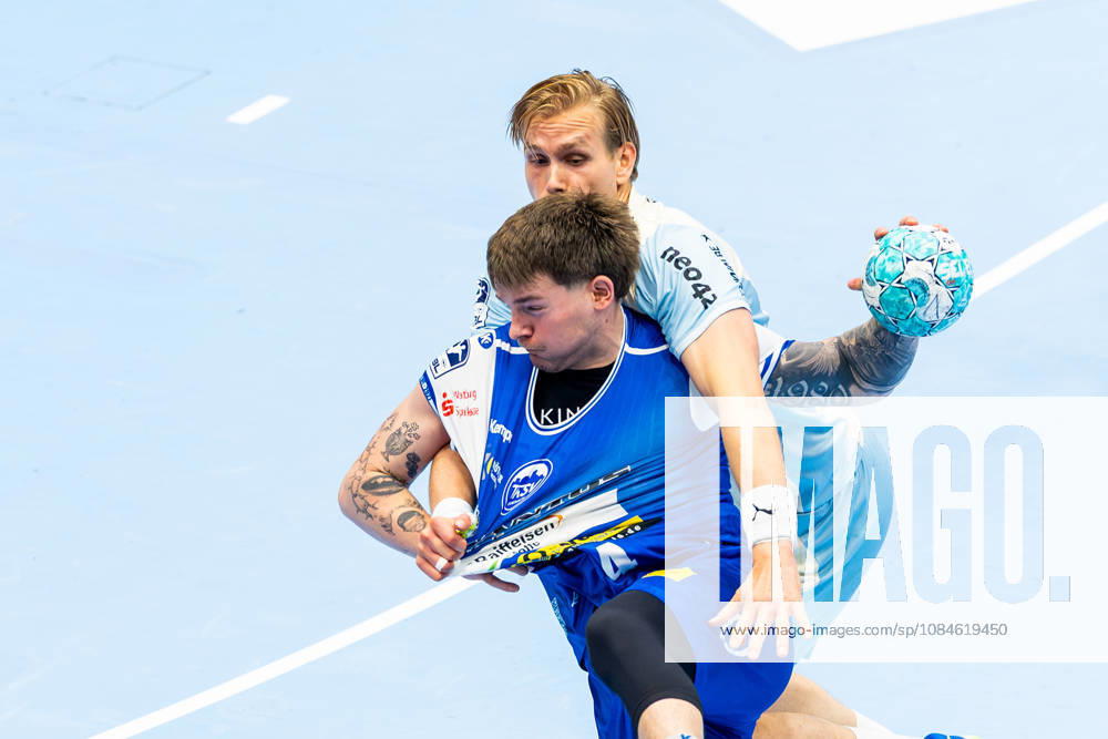 GER, Handball, Maenner, Saison 26 27, Opel 1.Bl, 9.Spieltag, ThSV Eisenach - VfL Gummersbach Ellidi Snaer Vidarsson (VfL Gummersbach), Elias Scholtes (ThSV Eisenach, 4) 99817 Eisenach Werner-Assmann-Halle Am Sportp Thueringen Deutschland