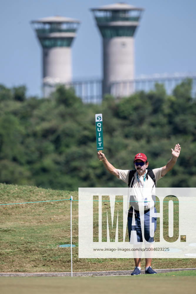 The Macau Prison looms in ht background of the course.Round 3 in the Macao Open Golf at Macau Golf & Country Club. Coloane China - ZUMAr144 20261017_zap_r144_002