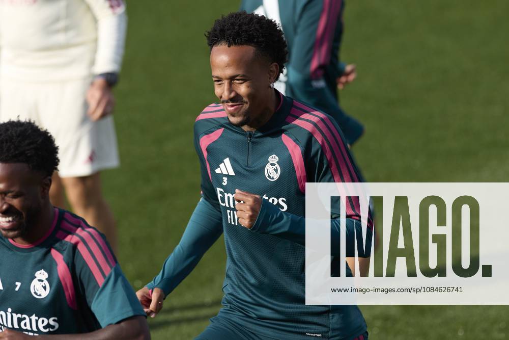 Eder Militao (Real Madrid CF) is seen in action during a training session on the eve of the LaLiga EA SPORTS 2026 2027 match between Real Madrid CF and Sevilla FC..Real Madrid CF is holding its final training session and press conference, PK, Pressekonferenz ahead of its ninth LaLiga game. LaLiga EA SPORTS 2026 2027 - Real Madrid CF Press Conference And Training Session In Madrid, Spain - 17 Oct 2026 - ZUMAs197 20261017_aaa_s197_026