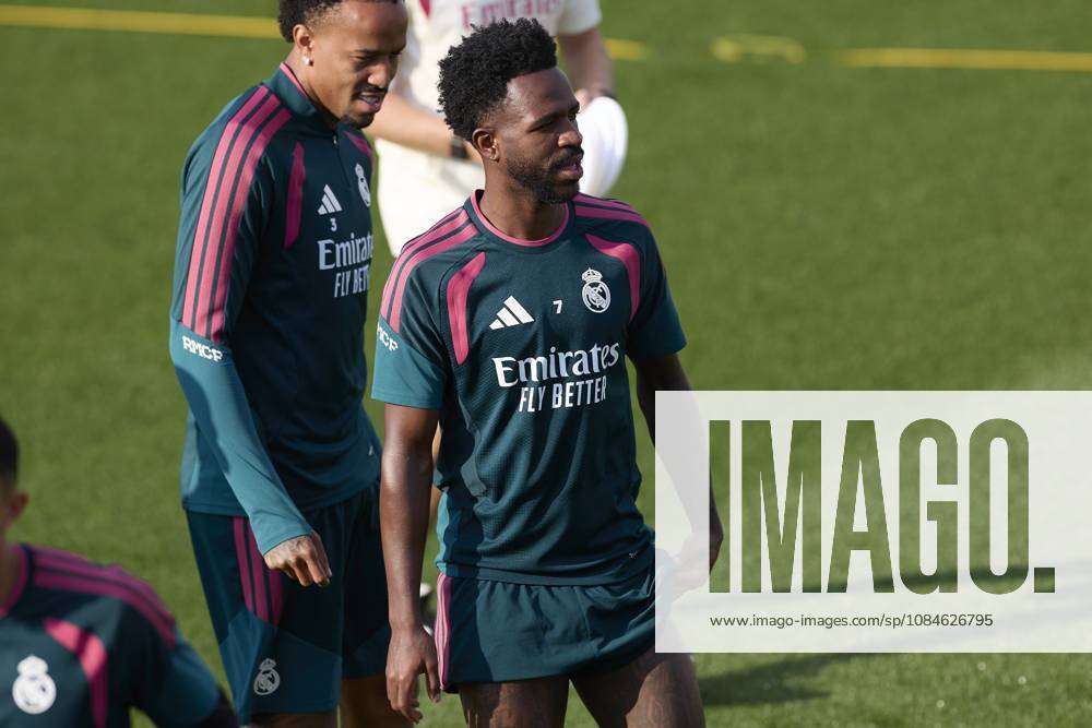 Vinicius Junior (Real Madrid CF) is seen in action during a training session on the eve of the LaLiga EA SPORTS 2026 2027 match between Real Madrid CF and Sevilla FC..Real Madrid CF is holding its final training session and press conference, PK, Pressekonferenz ahead of its ninth LaLiga game. LaLiga EA SPORTS 2026 2027 - Real Madrid CF Press Conference And Training Session In Madrid, Spain - 17 Oct 2026 - ZUMAs197 20261017_aaa_s197_037