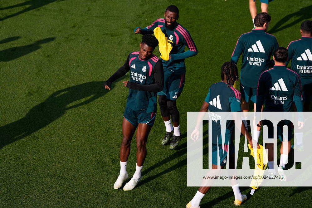 Aurelien Tchouameni during the training day of Real Madrid ahead the Spanish League, LaLiga EA Sports, football match against Sevilla FC at Ciudad Deportiva Real Madrid on October 17, 2026, in Valdebebas, Madrid, Spain. Real Madrid Training And press conference, PK, Pressekonferenz - LaLiga Ea Sports - ZUMAa181 20261017_zaa_a181_059