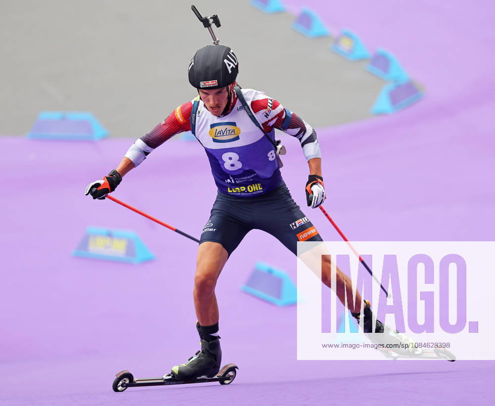 BIATHLON - Loop One Opening Festival MUNICH,GERMANY,17.OCT.26 - BIATHLON - Loop One Opening Festival. Image shows Fredrik Muehlbacher (AUT). GEPAxpictures xThomasxBachun