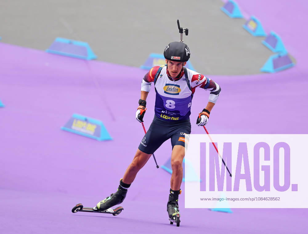 BIATHLON - Loop One Opening Festival MUNICH,GERMANY,17.OCT.26 - BIATHLON - Loop One Opening Festival. Image shows Fredrik Muehlbacher (AUT). GEPAxpictures xThomasxBachun
