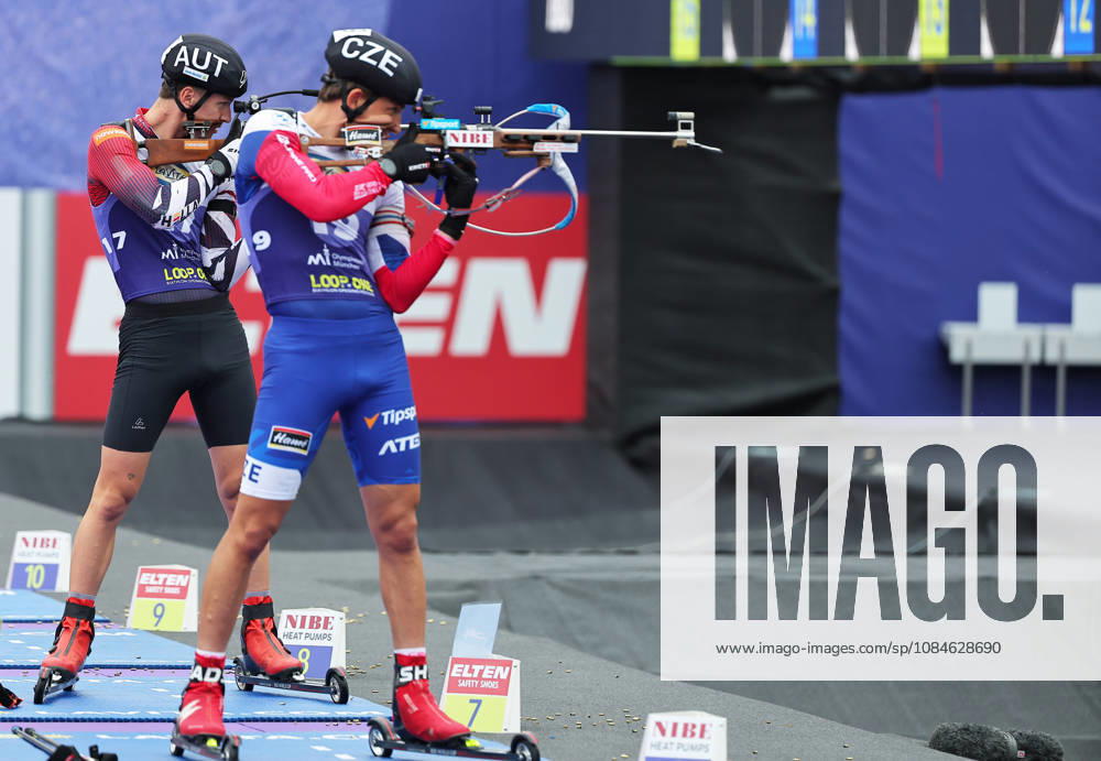 BIATHLON - Loop One Opening Festival MUNICH,GERMANY,17.OCT.26 - BIATHLON - Loop One Opening Festival. Image shows Dominic Unterweger (AUT) and Jonas Marecek (CZE). GEPAxpictures xThomasxBachun