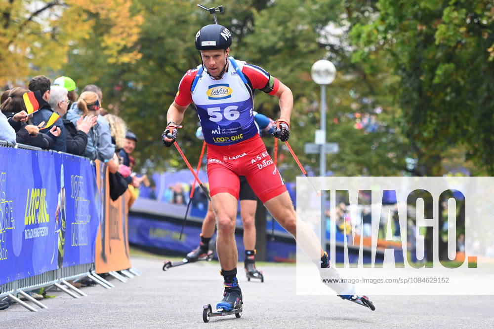 Vetle Sjaastad CHRISTIANSEN (NOR), Aktion. Loop One-Biathlon Opening Festival im Olympiapark in Muenchen am 17.10.2026.