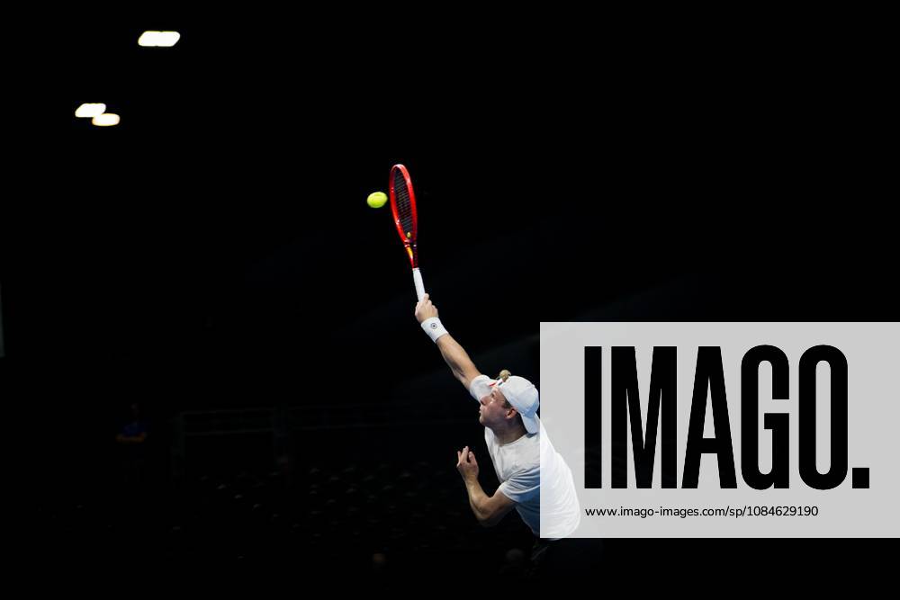 Gauthier Onclin of Belgium pictured in action during the European Open ATP, Tennis Herren tennis tournament in Brussels, on Saterday 17 October. This year s edition of the tournament is taking place from 17 to 25 October JASPERxJACOBS x190069747x