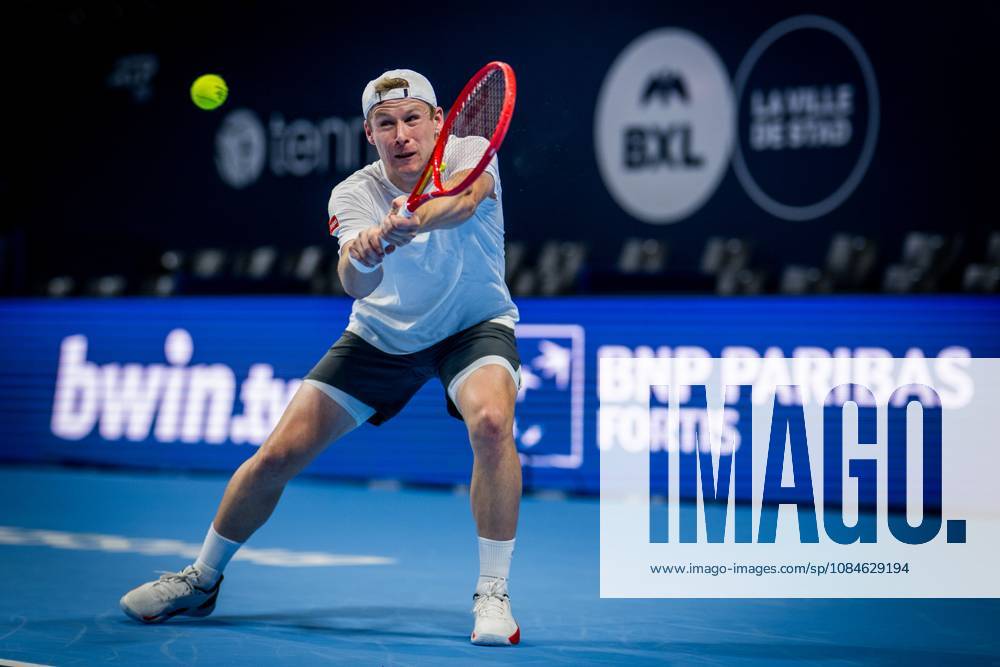 Gauthier Onclin of Belgium pictured in action during the European Open ATP, Tennis Herren tennis tournament in Brussels, on Saterday 17 October. This year s edition of the tournament is taking place from 17 to 25 October JASPERxJACOBS x190069751x