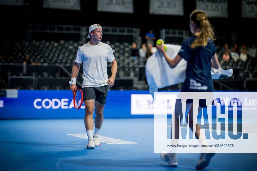 Gauthier Onclin of Belgium pictured in action during the European Open ATP, Tennis Herren tennis tournament in Brussels, on Saterday 17 October. This year s edition of the tournament is taking place from 17 to 25 October JASPERxJACOBS x190069800x