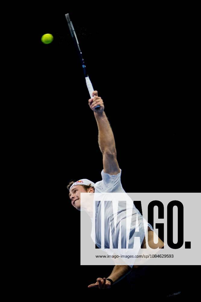 Joel Schwaerzler of Austria pictured in action during the European Open ATP, Tennis Herren tennis tournament in Brussels, on Saterday 17 October. This year s edition of the tournament is taking place from 17 to 25 October JASPERxJACOBS x190069996x