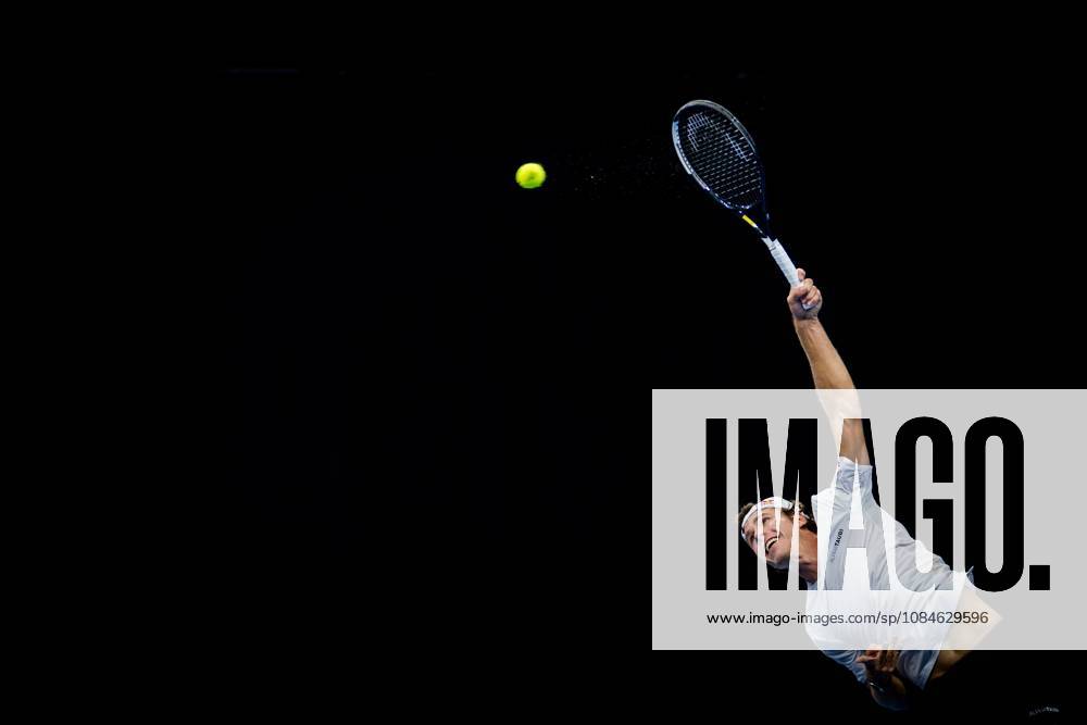 Joel Schwaerzler of Austria pictured in action during the European Open ATP, Tennis Herren tennis tournament in Brussels, on Saterday 17 October. This year s edition of the tournament is taking place from 17 to 25 October JASPERxJACOBS x190070017x
