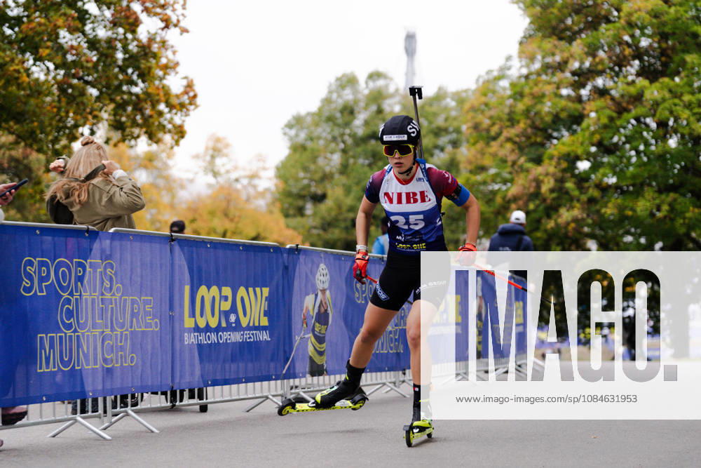 GER, Biathlon, Frauen, IBU Biathlon Loop One Festival 2026, Saison 2026 2027, Super Sprint Qualifikation Damen Ema Kapustova ( SVK, 25 ) in der Kurve München Olympiapark Bayern Deutschland