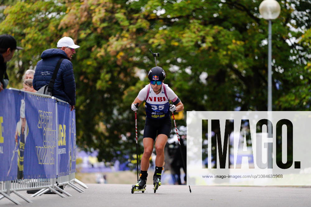 GER, Biathlon, Frauen, IBU Biathlon Loop One Festival 2026, Saison 2026 2027, Super Sprint Qualifikation Damen Anna Gandler ( AUT, 35 ) im Anstieg München Olympiapark Bayern Deutschland