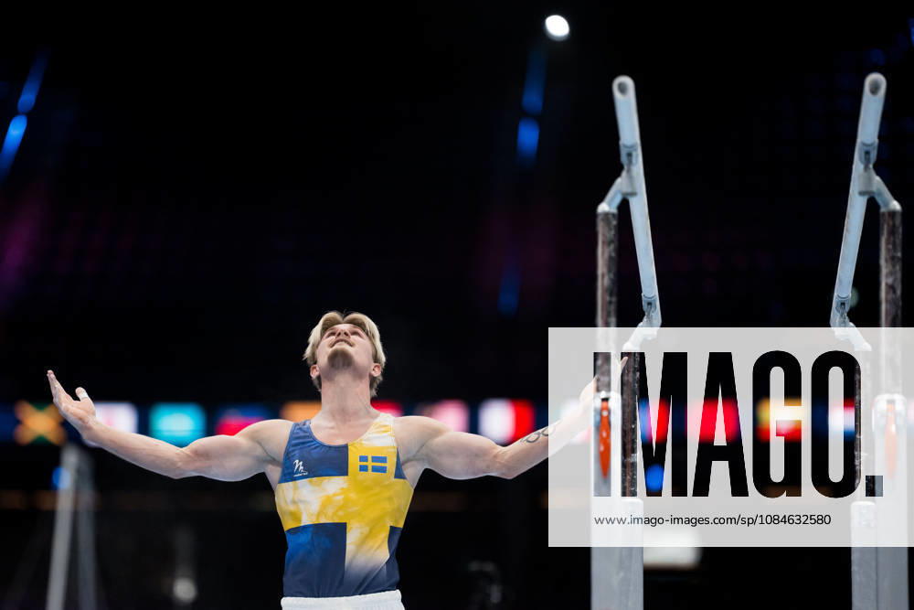 David Rumbutis of Sweden celebrates when competing in men s qualifications during day one of the 2026 Artistic Gymnastics World Championships on October 17, 2026 in Rotterdam. Photo: Joel Marklund BILDBYRÅN kod JM JM0859 bbeng artistisk gymnastik artistic gymnastics gymnastik-vm vm artistic gymnastics world championshipsbbeng artistisk gymnastik artistic gymnastics gymnastik-vm vm artistic gymnastics world championships jubel sverige sweden celebrates