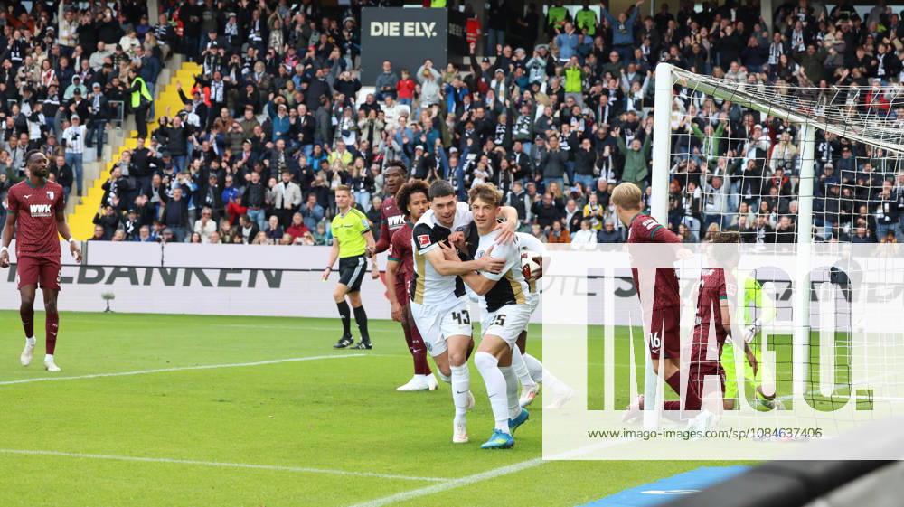 Fussball 1.Bundesliga, SV Elversberg - FC Augsburg v.l. Lukas Petkov (SV 07 Elversberg) jubelt nach seinem Tor zum 1:0 Elfmeter Elversberg