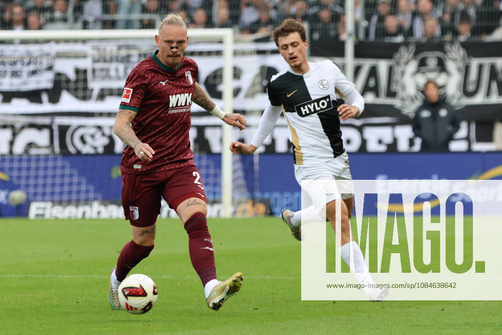 Fussball, Herren, 1. Bundesliga, Saison 2026 2027, SV 07 Elversberg - FC Augsburg, Marius Wolf (FC Augsburg), Maurice Krattenmacher (SV 07 Elversberg) Elversberg Ursapharm-Arena an der Kaiserlinde Saarland Deutschland (DEU)