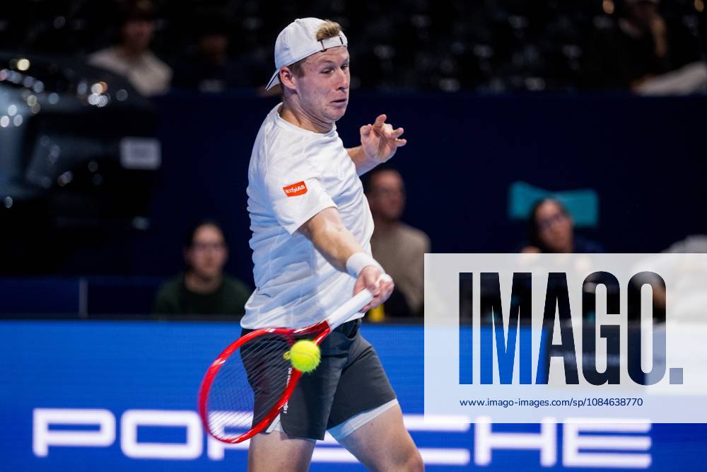 Gauthier Onclin of Belgium pictured in action during the European Open ATP, Tennis Herren tennis tournament in Brussels, on Saterday 17 October. This year s edition of the tournament is taking place from 17 to 25 October JASPERxJACOBS x190081670x