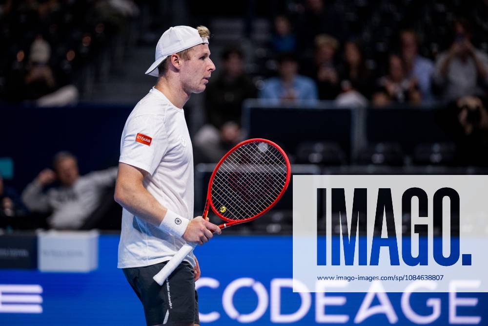 Gauthier Onclin of Belgium pictured in action during the European Open ATP, Tennis Herren tennis tournament in Brussels, on Saterday 17 October. This year s edition of the tournament is taking place from 17 to 25 October JASPERxJACOBS x190081677x