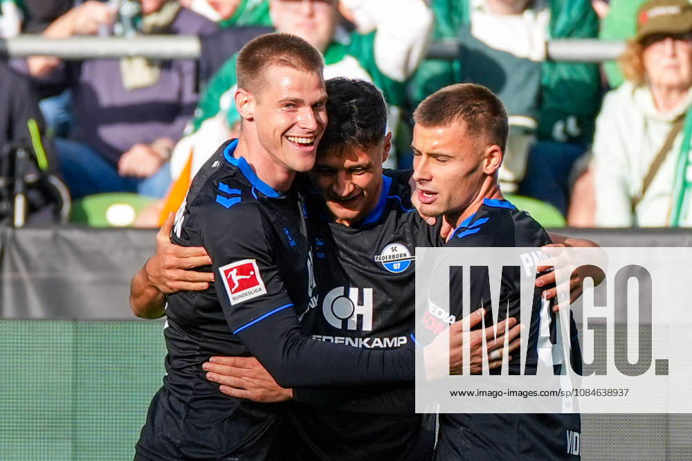 Tor und Torjubel von Stefano Marino (SC Paderborn 07, 30) zum 0:1 für SC Paderborn 07, Emotionen, Jubel, Freude, Deutschland: Fussball, Bundesliga, Saison 2026 27, 6. Spieltag, 17.10.2026, Werder Bremen vs FC Augsburg, Weserstadion (Bremen)