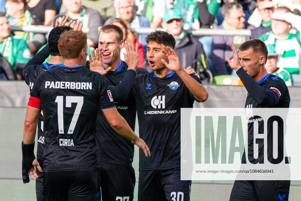 Tor und Torjubel von Stefano Marino (SC Paderborn 07, 30) zum 0:1 für SC Paderborn 07, Emotionen, Jubel, Freude, Deutschland: Fussball, Bundesliga, Saison 2026 27, 6. Spieltag, 17.10.2026, Werder Bremen vs FC Augsburg, Weserstadion (Bremen)