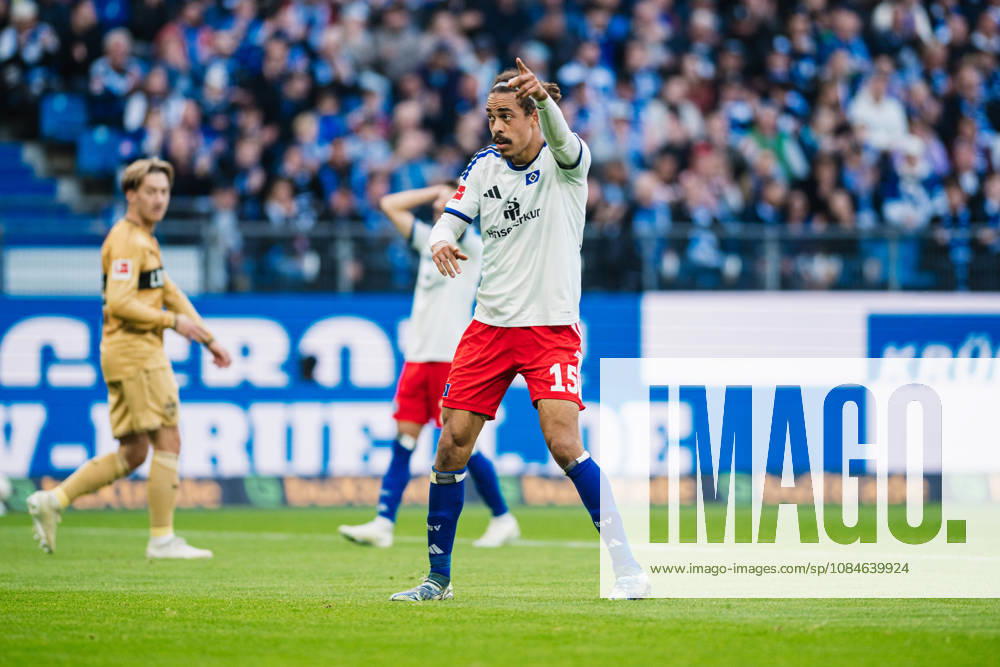 1. Bundesliga: Hamburger SV vs. VfB Stuttgart, 17.10.2026 Yussuf Poulsen (Hamburger SV, 15); Fußball, 1. Bundesliga, 6. Spieltag: Hamburger SV vs. VfB Stuttgart am 17.10.2026 im Volksparkstadion, Hamburg DFL REGULATIONS PROHIBIT ANY USE OF PHOTOGRAPHS AS IMAGE SEQUENCES AND OR QUASI-VIDEO.