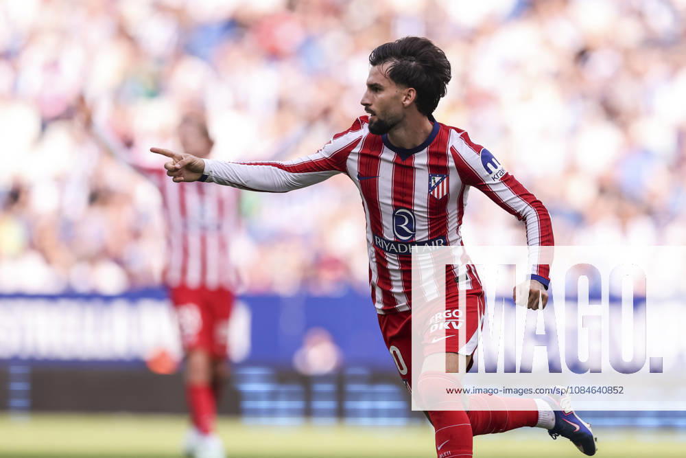 Alex Baena of Atletico de Madrid celebrates a goal during the Spanish league, LaLiga EA Sports, football match played between RCD Espanyol and Atletico de Madrid at RCDE Stadium on October 17, 2026 in Cornella, Spain. RCD Espanyol V Atletico De Madrid - LaLiga EA Sports - ZUMAa181 20261017_zaa_a181_150
