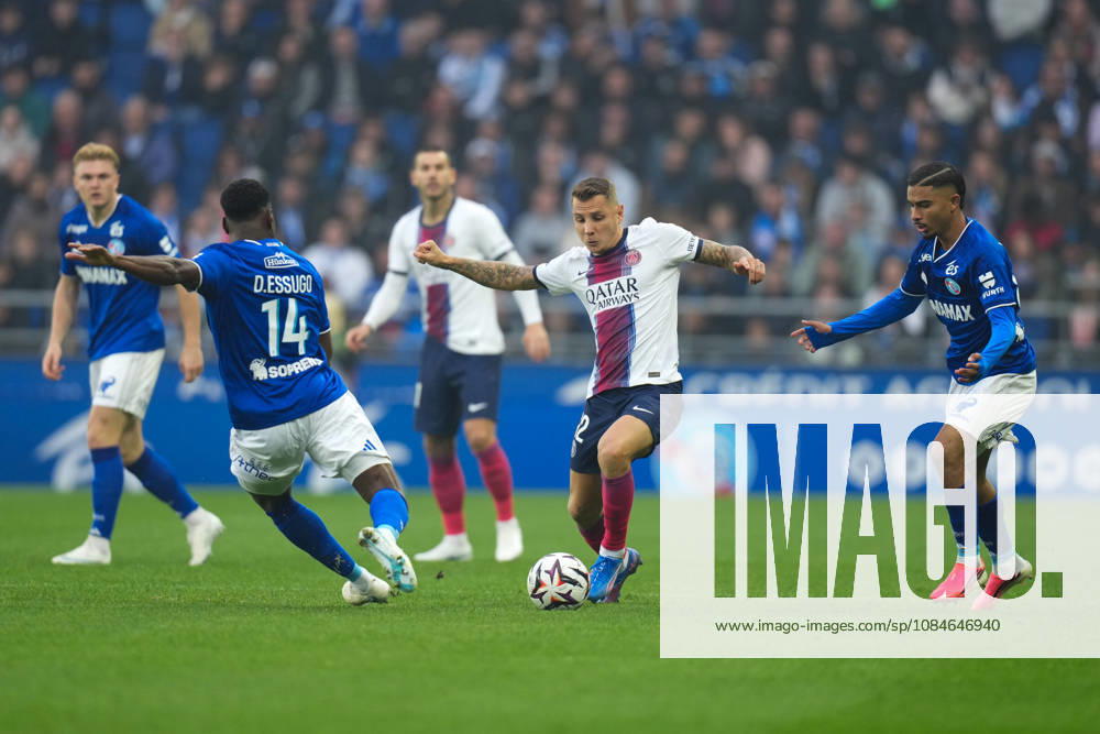 RC Strasbourg Alsace v Paris Saint-Germain - Ligue 1 McDonald s 2026 2027 Lucas DIGNE of Paris Saint Germain during Ligue 1 McDonald s match between Strasbourg and Paris at Stade de la Meinau on October 17, 2026 in Strasbourg, France. Strasbourg France