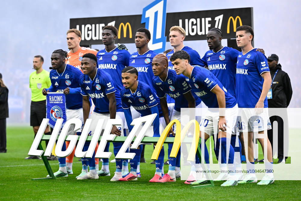 RC Strasbourg Alsace v Paris Saint-Germain - Ligue 1 McDonald s 2026 2027 Conrad HARDER and Dario ESSUGO and Karim COULIBALY and Giovanni REYNA and Fabio BALDE and OSO and Gessime YASSINE and Filip JORGENSEN and Genesis ANTWI and Jeyland MITCHELL and Pape DEMBA DIOP during Ligue 1 McDonald s match between Strasbourg and Paris at Stade de la Meinau on October 17, 2026 in Strasbourg, France. Strasbourg France
