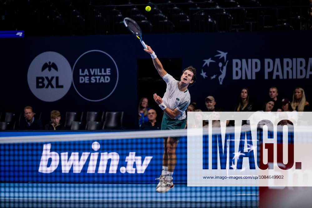 Gilles-Arnaud Bailly of Belgium pictured in action during the European Open ATP, Tennis Herren tennis tournament in Brussels, on Saterday 17 October. This year s edition of the tournament is taking place from 17 to 25 October JASPERxJACOBS x190089508x