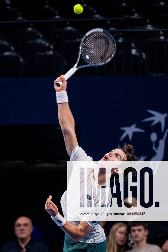 Gilles-Arnaud Bailly of Belgium pictured in action during the European Open ATP, Tennis Herren tennis tournament in Brussels, on Saterday 17 October. This year s edition of the tournament is taking place from 17 to 25 October JASPERxJACOBS x190089527x