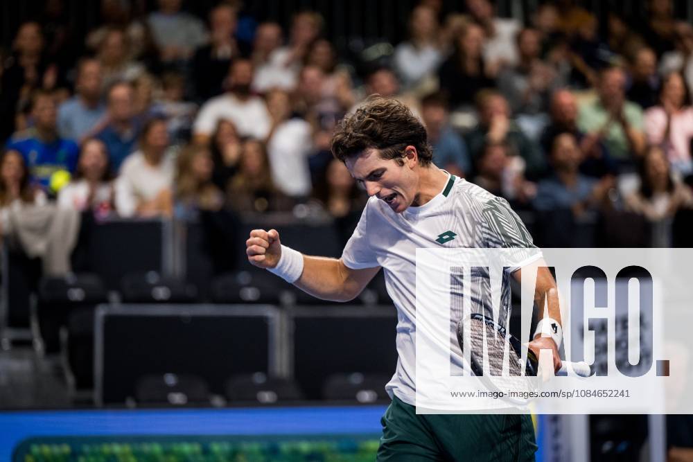 Gilles-Arnaud Bailly of Belgium pictured in action during the European Open ATP, Tennis Herren tennis tournament in Brussels, on Saterday 17 October. This year s edition of the tournament is taking place from 17 to 25 October JASPERxJACOBS x190089959x