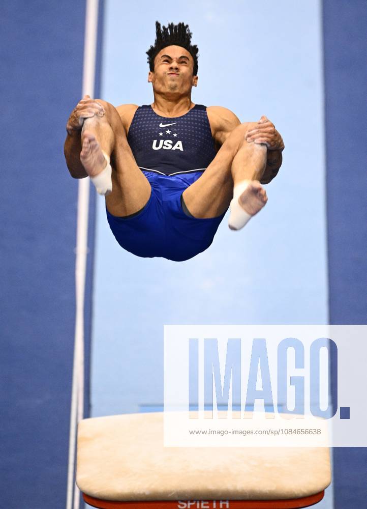 Netherlands Artistic Gymnastics World Championships Qualifiers 9266798 17.10.2026 USA s Kameron Nelson competes on the vault during the men s qualification of the 2026 World Artistic Gymnastics Championships in Rotterdam, the Netherlands. Alexey Filippov Sputnik Rotterdam Netherlands