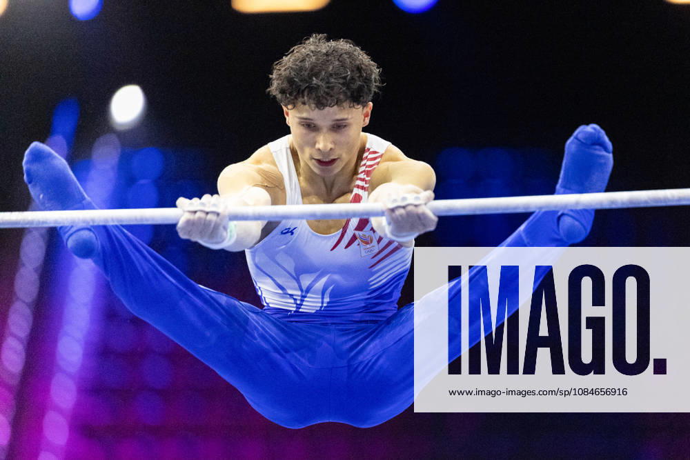 2026-10-17 Artistic Gymnastics World Championships 2026 - Day 1 ROTTERDAM, NETHERLANDS - OCTOBER 17: Jermain Grünberg of Netherlands competes during Day 1 of the Artistic Gymnastics World Championships 2026 at Rotterdam Ahoy on October 17, 2026 in Rotterdam, Netherlands. Rotterdam Rotterdam Ahoy Netherlands Content not available for redistribution in The Netherlands directly or indirectly through any third parties.