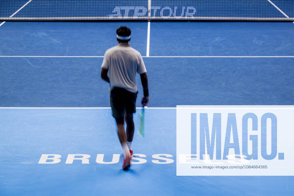 Nishesh Basavareddy of the United States pictured in action during the European Open ATP, Tennis Herren tennis tournament in Brussels, on Saterday 17 October. This year s edition of the tournament is taking place from 17 to 25 October JASPERxJACOBS x190102891x