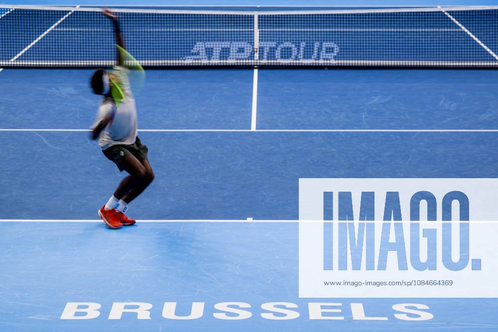 Nishesh Basavareddy of the United States pictured in action during the European Open ATP, Tennis Herren tennis tournament in Brussels, on Saterday 17 October. This year s edition of the tournament is taking place from 17 to 25 October JASPERxJACOBS x190102907x