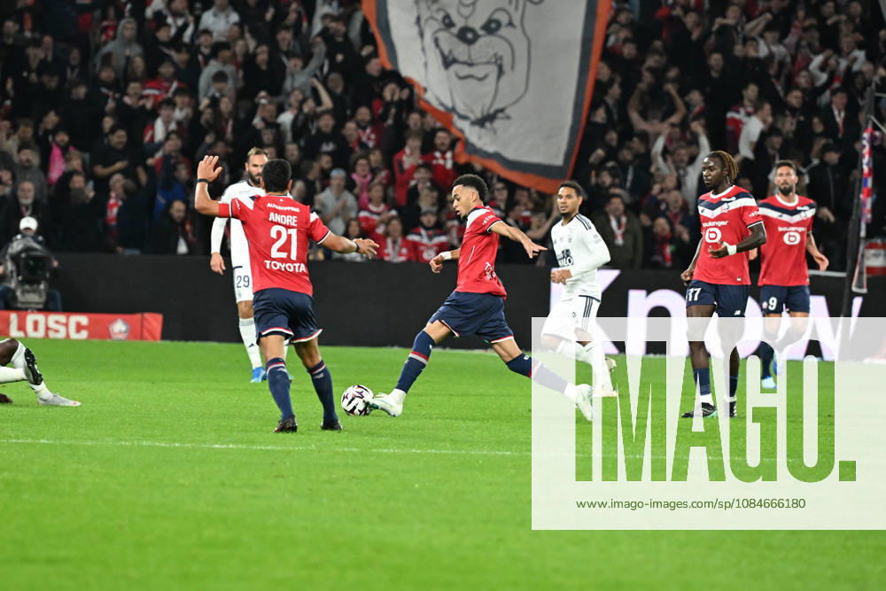 LOSC Lille v Stade Brestois 29 - Ligue 1 McDonald s 2026 2027 Ethan MBAPPE of Lille and Kenny LALA of Stade Brestois during Ligue 1 McDonald s between Lille and Brest at Stade Pierre Mauroy on October 17, 2026 in Lille, France. Lille France